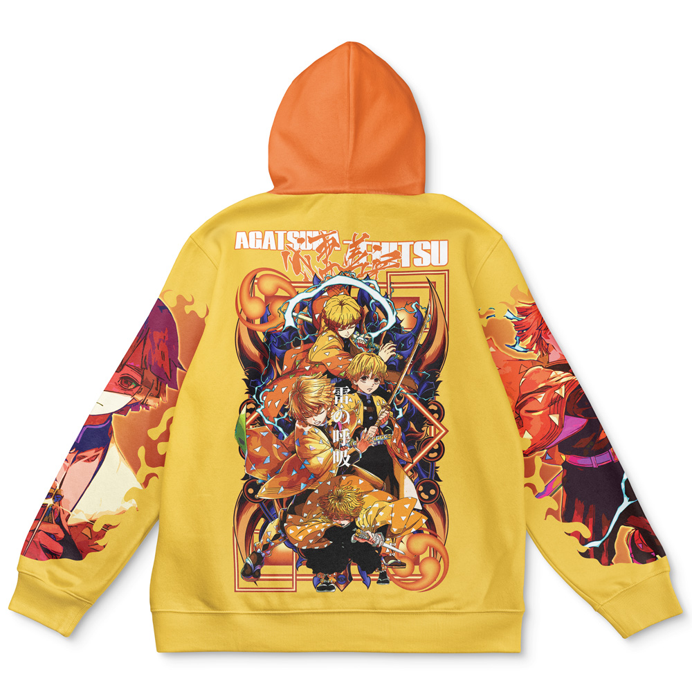Buildercar - Agatsuma Zenitsu V2 Demon Slayer Streetwear Hoodie