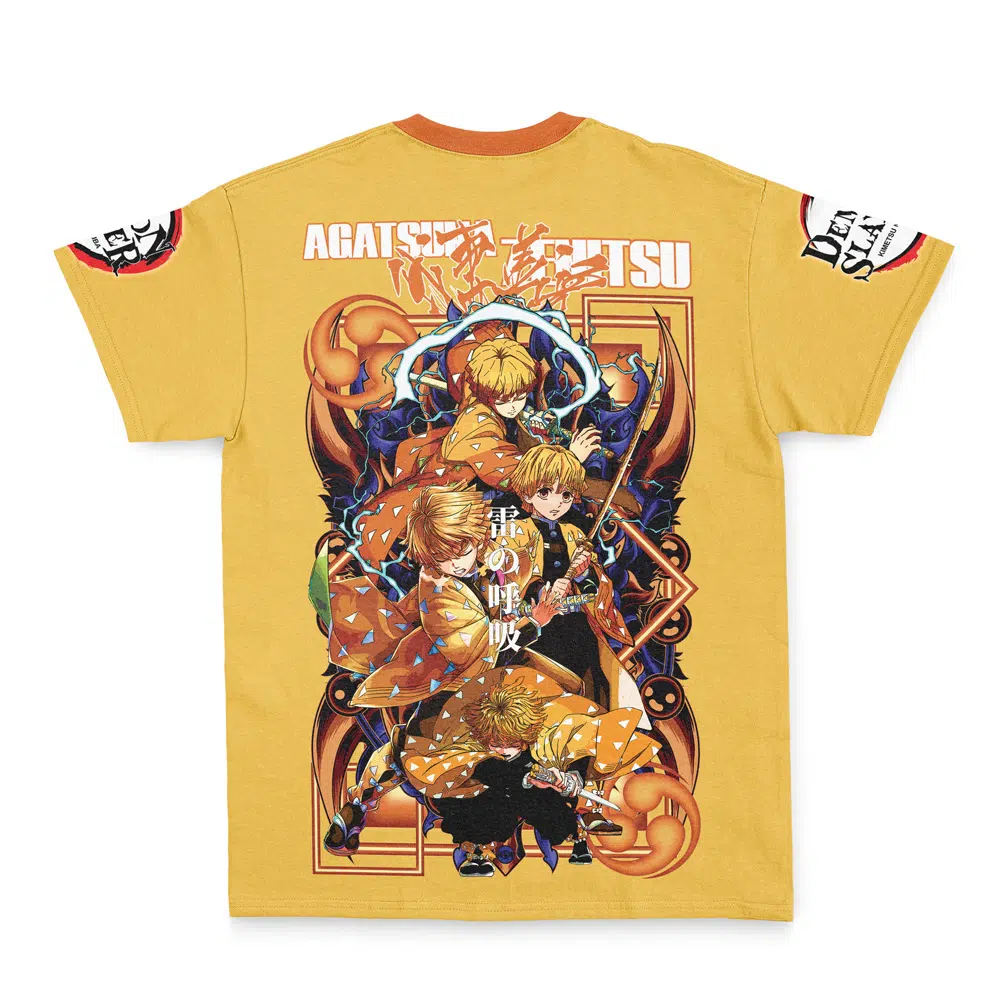 Buildercar - Agatsuma Zenitsu V2 Demon Slayer Streetwear T-Shirt