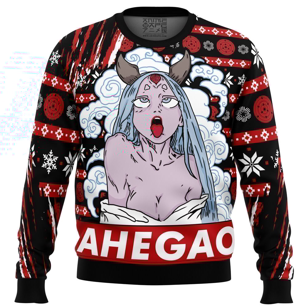 Buildercar - Ahegao Kaguya Shippuden Ugly Christmas Sweater