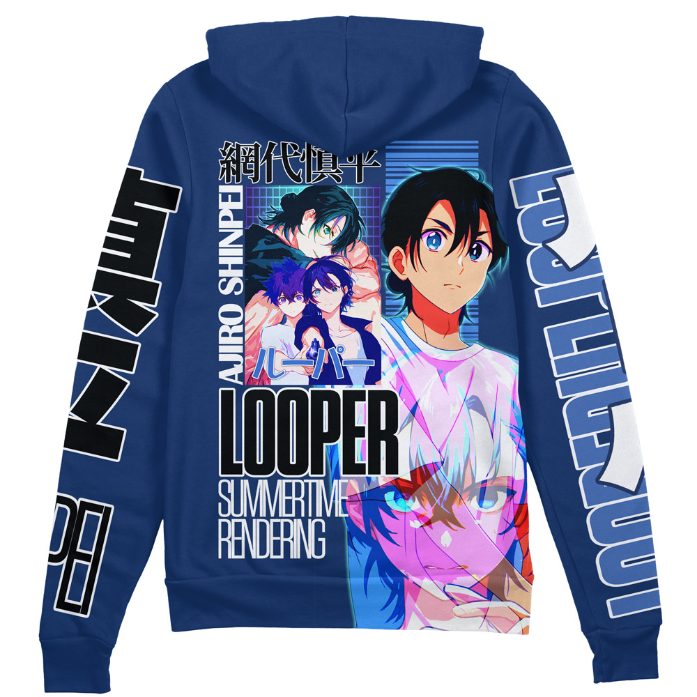 Buildercar - Ajiro Shinpei Summer Time Rendering Streetwear Zip Hoodie Jacket