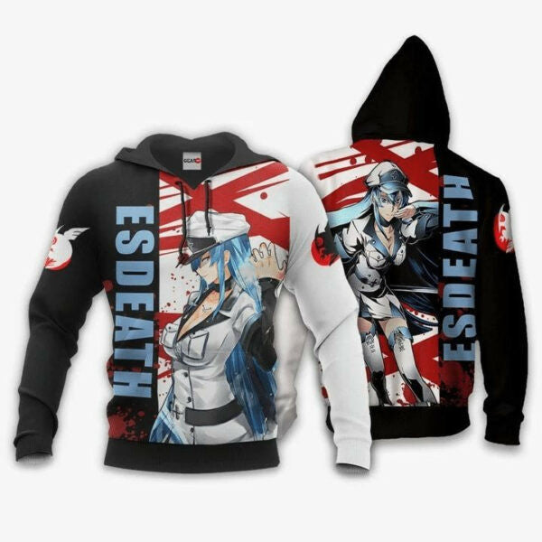 Buildercar - Akame Ga Kill Esdeath Anime Manga Aop Hoodie, Fleece Jacket 1586