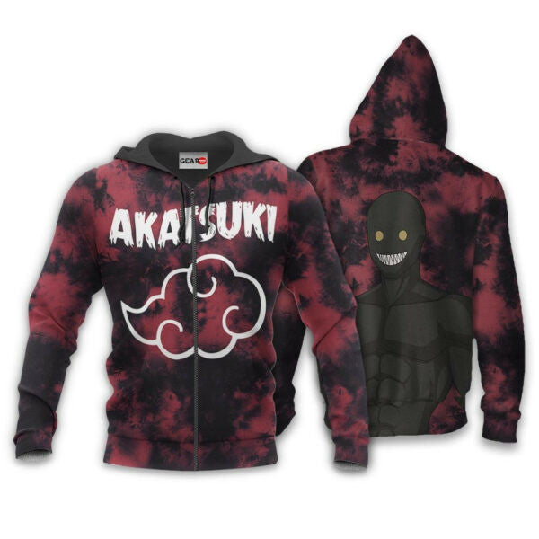 Buildercar - Akatsuki Black Zetsu Tie Dye Style Naruto Anime 1k384 Fan Gift Stylist Unisex Cartoon Graphic Outfits Aop 3d Hoodie 275