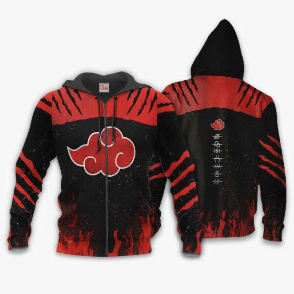 Buildercar - Akatsuki Clan Shirt Costume Akatsuki Naruto Anime 2k854 Fan Gift Stylist Unisex Cartoon 3d Hoodie 1434