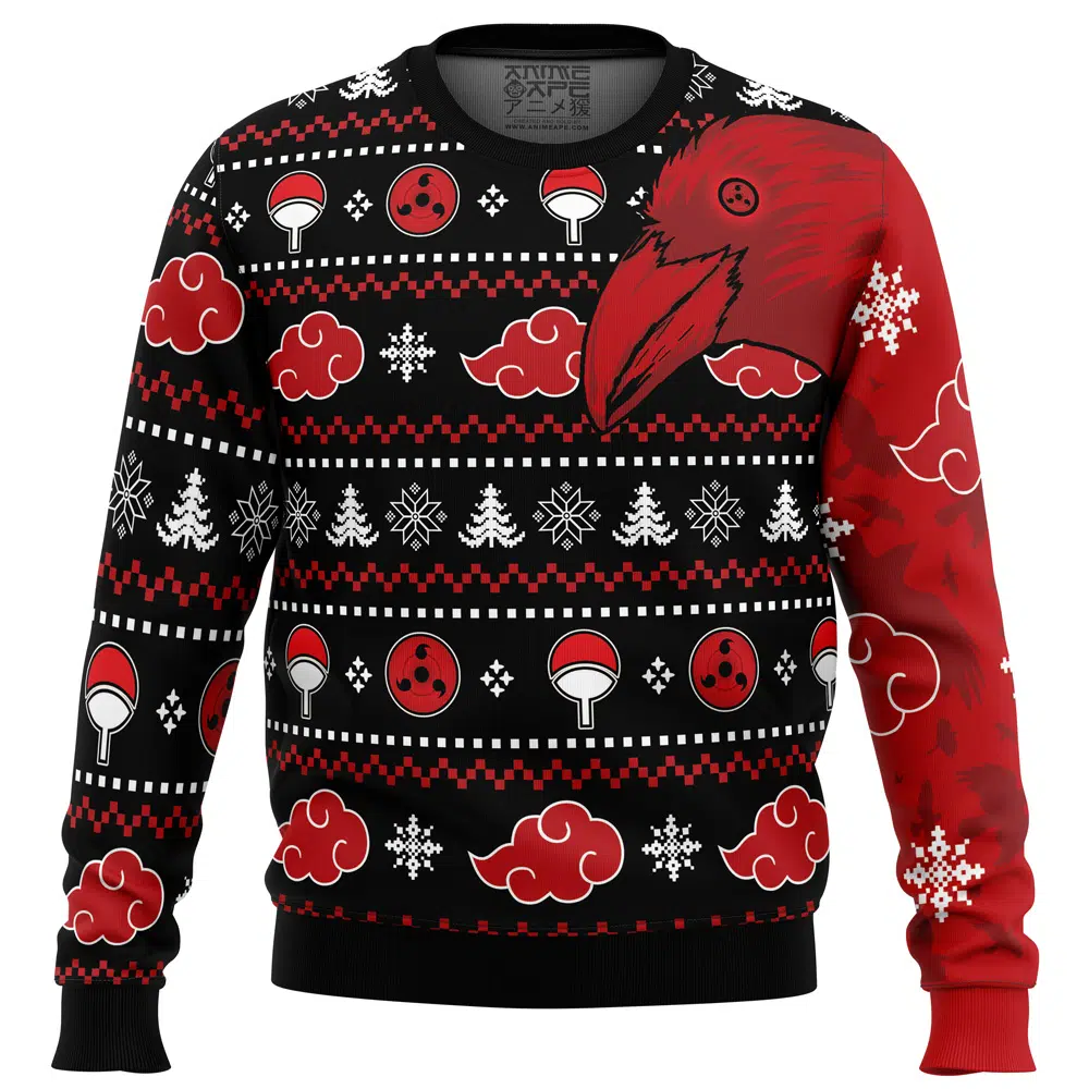 Buildercar - Akatsuki Itachi Symbolic Crows Christmas Sweater