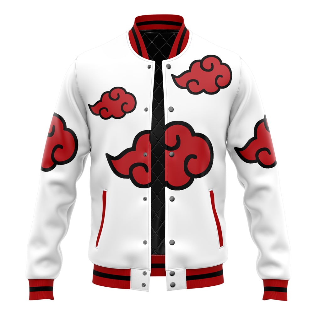 Buildercar - Akatsuki White Pattern Varsity Jacket
