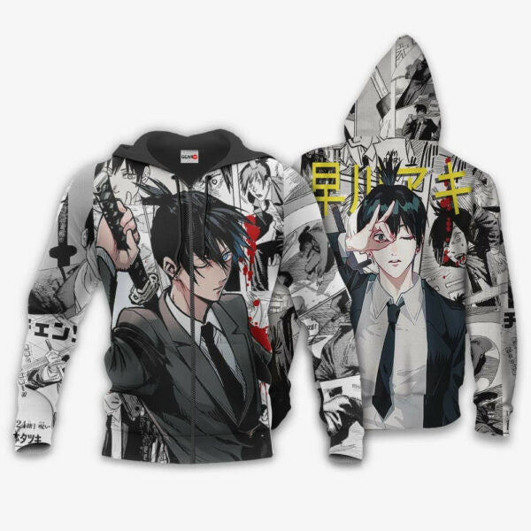 Buildercar - Aki Hayakawa Manga Style Chainsaw Man Anime 3k57 Fan Gift Stylist Unisex Cartoon 3d Hoodie 762