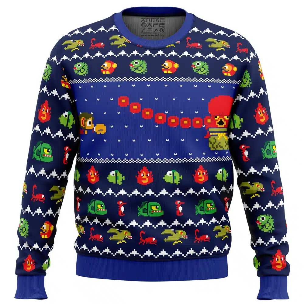 Buildercar - Alex Kidd In Christmas World Ugly Christmas Sweater