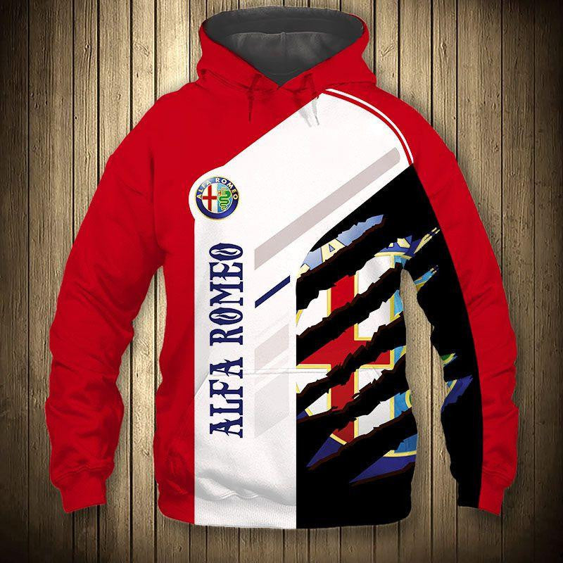 Buildercar - Alfa Romeo Luxury Sport Car 5k446 Fan Gift Stylist Unisex Cartoon 3d Hoodie