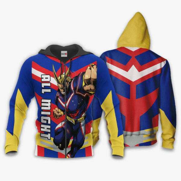 Buildercar - All Might Anime My Hero Academia Manga 2k30 Fan Gift Stylist Unisex Cartoon Graphic Outfits Aop 3d Hoodie 317