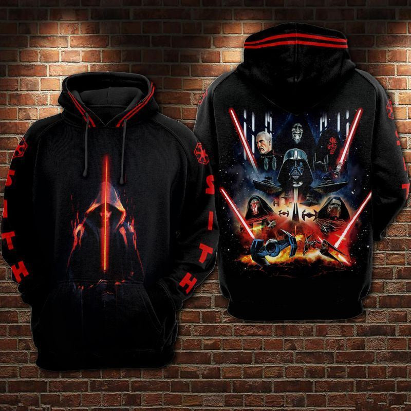 Buildercar - All Sith Lords Star Wars Red And Black Over Print 3d Hoodie