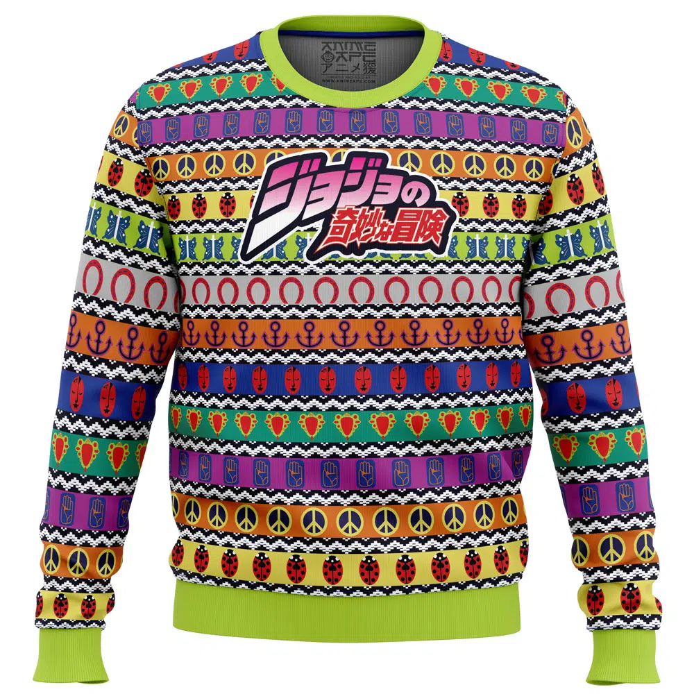 Buildercar - All Symbols Pattern Jojo's Bizarre Adventure Christmas Sweater
