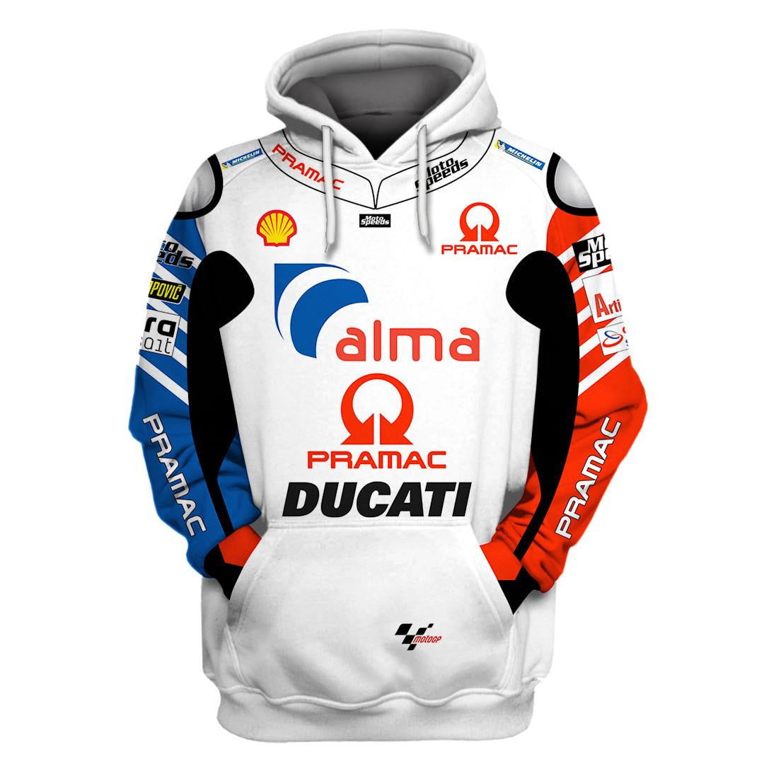 Buildercar - Alma Pramac Ducati Racing All Over Print Hoodie 415