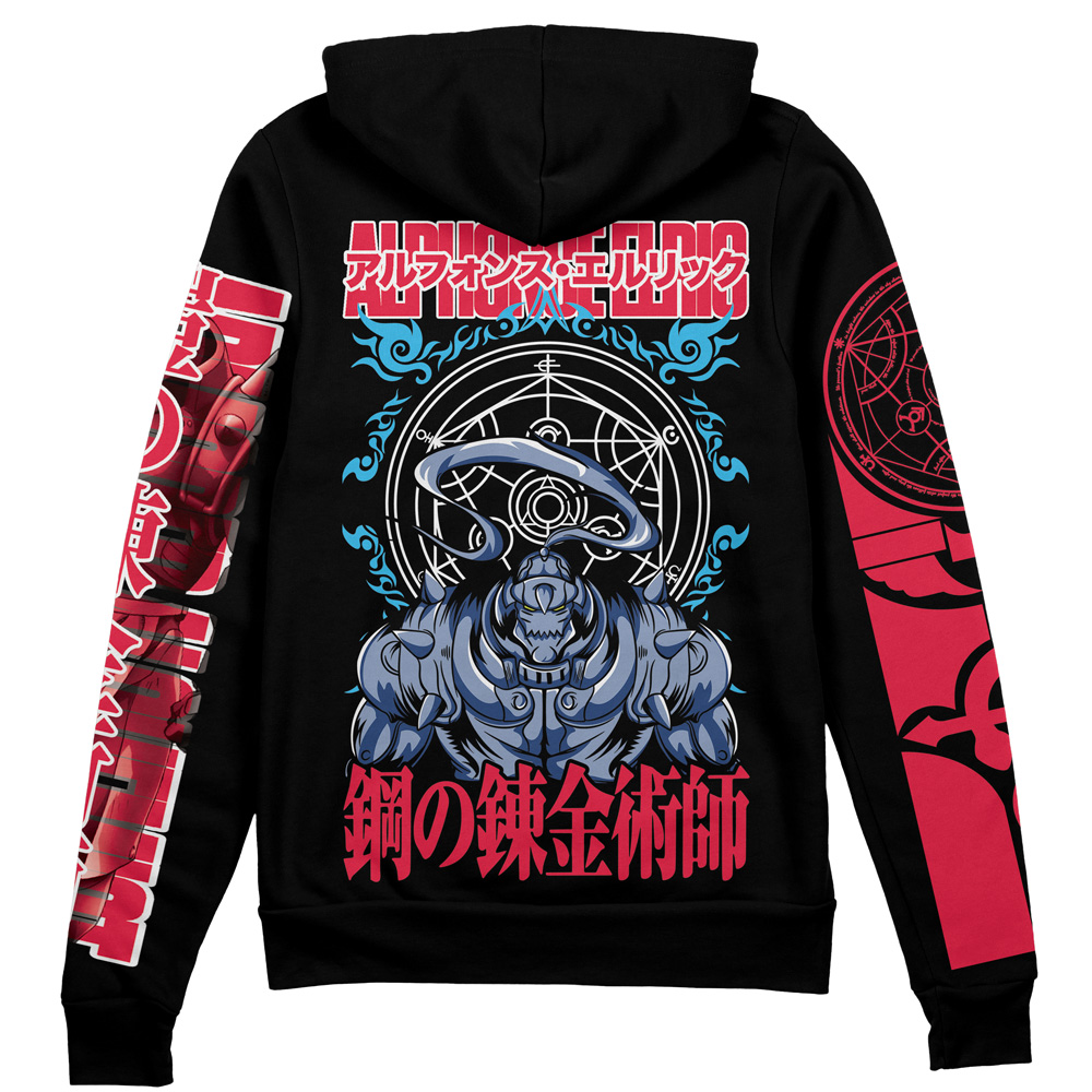 Buildercar - Alphonse Elric Fullmetal Alchemist Streetwear Zip Hoodie Jacket