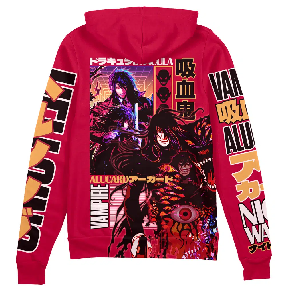 Buildercar - Alucard Hellsing Streetwear Zip Hoodie Jacket