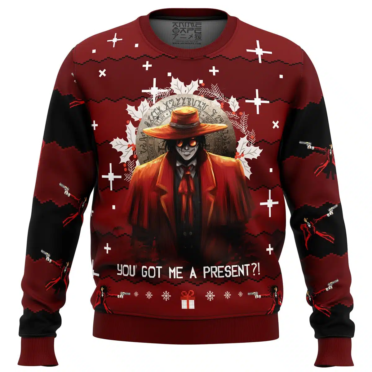 Buildercar - Alucard Hellsing Ugly Christmas Sweater
