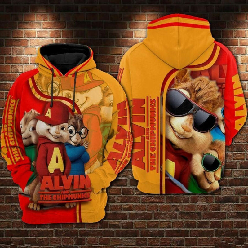 Buildercar - Alvin And The Chipmunks Over Print 3d Hoodie