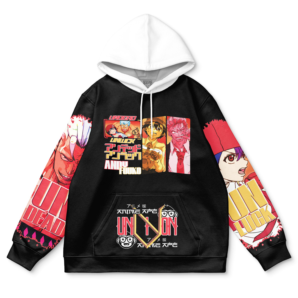 Buildercar - Andy and Fuuko Undead Unluck Streetwear Hoodie - Image 2