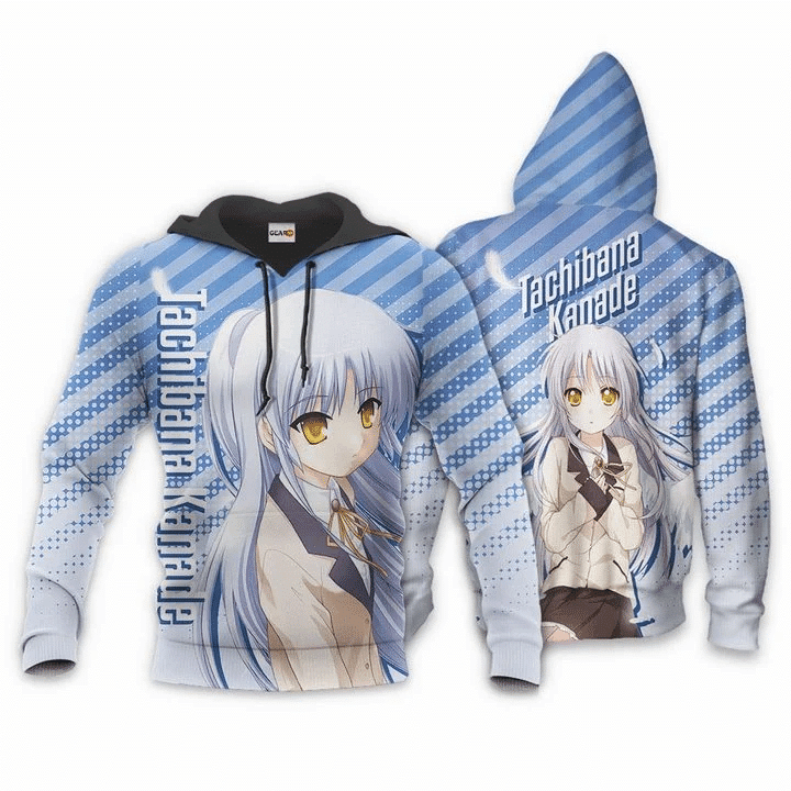 Buildercar - Angel Beats Tachibana Kanade Anime Manga For Men And Women 3d Hoodie