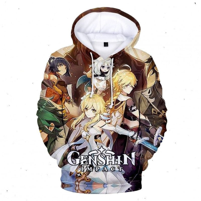 Buildercar - Anime Genshin Impact Over Print 3d Hoodie 4