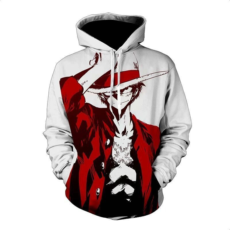 Buildercar - Anime One Piece Luffy Over Print 3d Hoodie 19