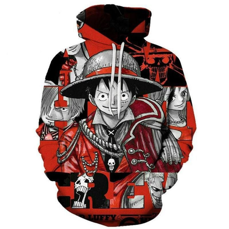 Buildercar - Anime One Piece Over Print 3d Hoodie 16