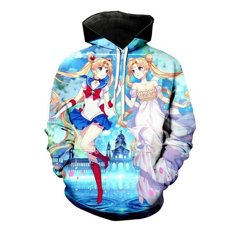 Buildercar - Anime Sailor Moon Kawaii Girls Hipster Good Quality Casual Over Print 3d Hoodie 2