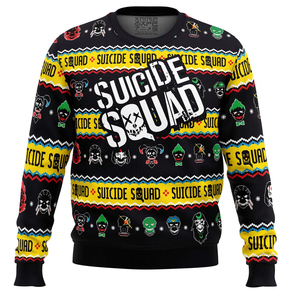 Buildercar - Anti-Hero Team Suicide Squad DC Comics Ugly Christmas Sweater