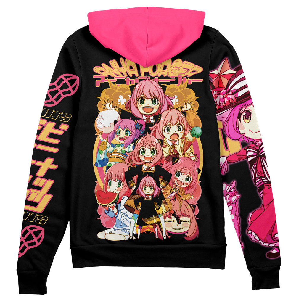 Buildercar - Anya Forger V2 Spy x Family Streetwear Zip Hoodie Jacket