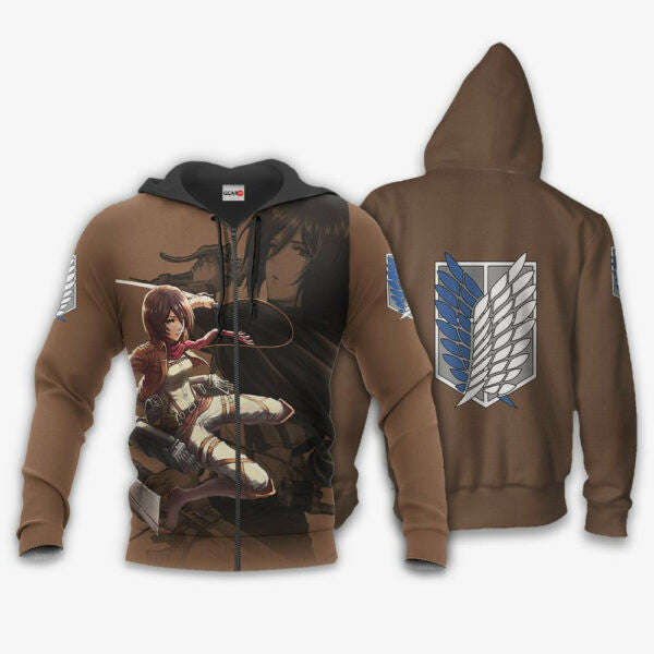 Buildercar - Aot Mikasa Ackerman Attack On Titan Anime 3k436 Fan Gift Stylist Unisex Cartoon 3d Hoodie 395