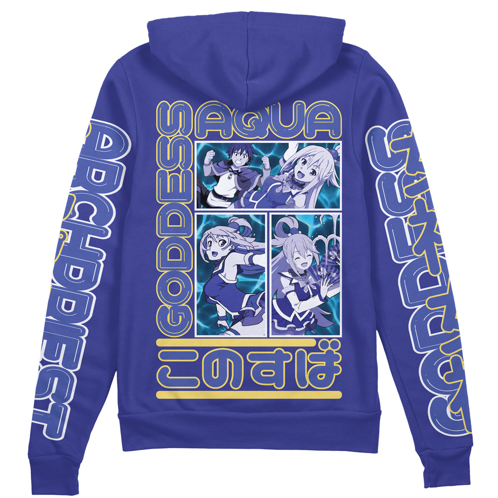 Buildercar - Aqua Konosuba Streetwear Zip Hoodie Jacket