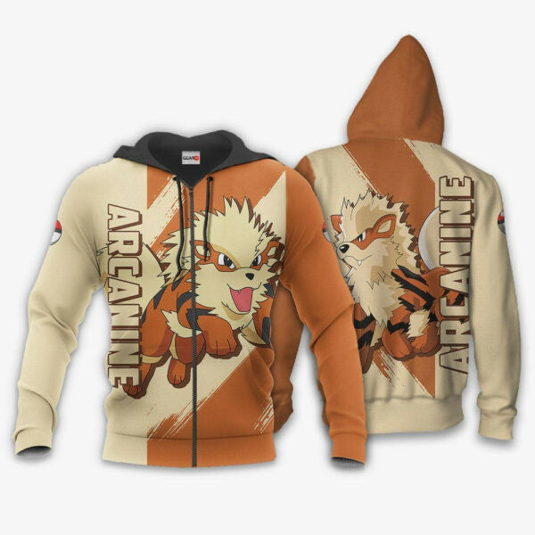 Buildercar - Arcanine Anime Pokemon Manga 1k807 Fan Gift Stylist Unisex Cartoon Graphic Outfits Aop 3d Hoodie 705
