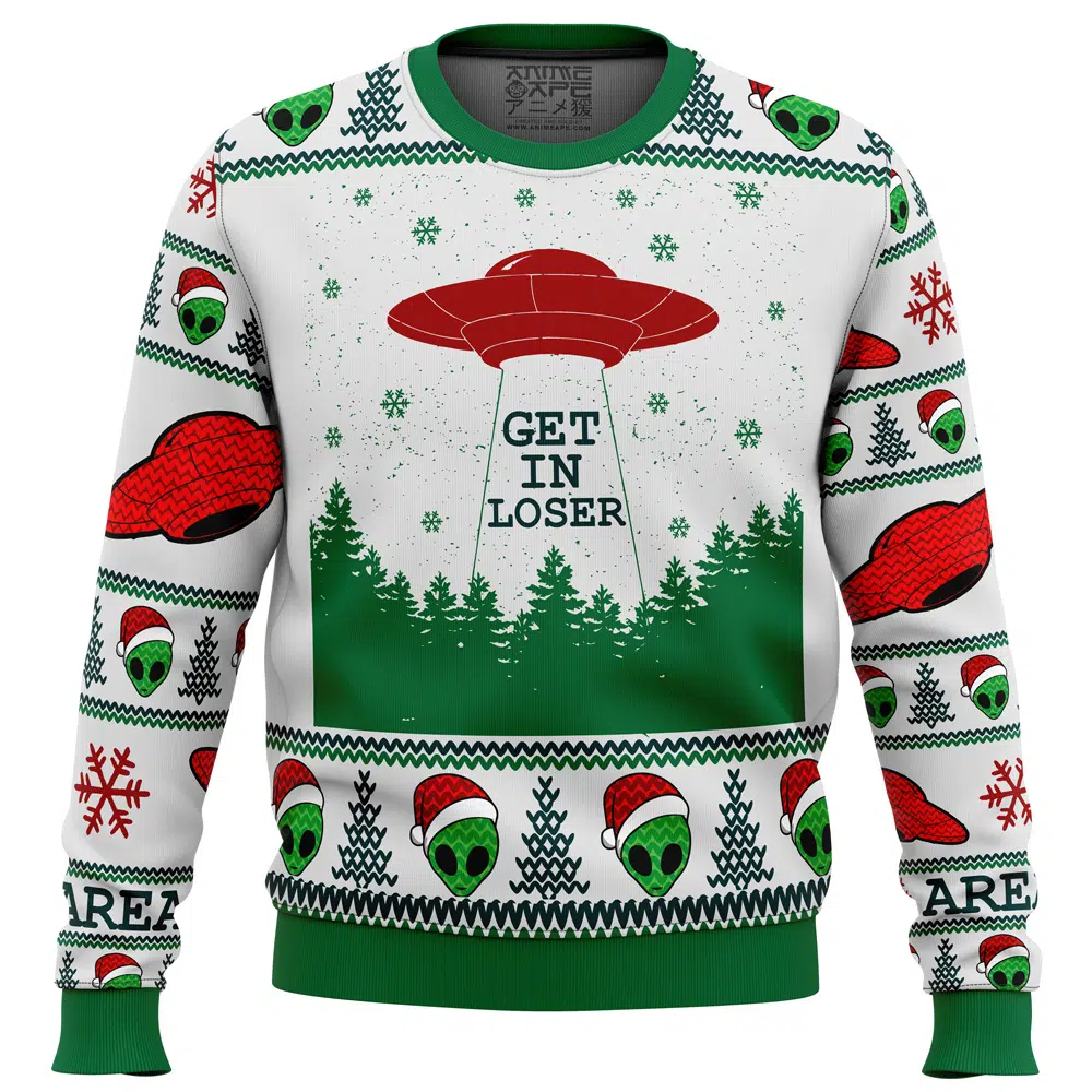 Buildercar - Area 51 Get in Loser Ugly Christmas Sweater