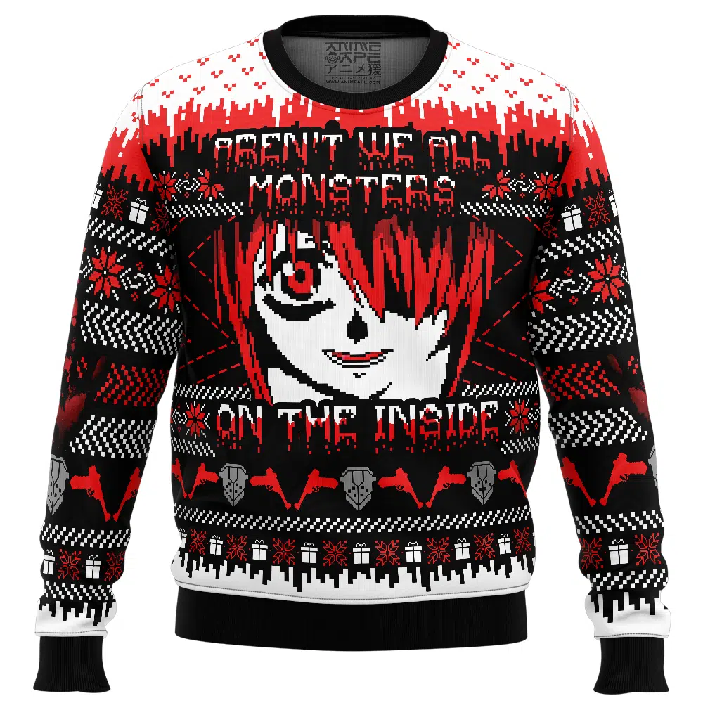 Buildercar - Aren't We All Monster On The Inside Elfen Lied Ugly Christmas Sweater