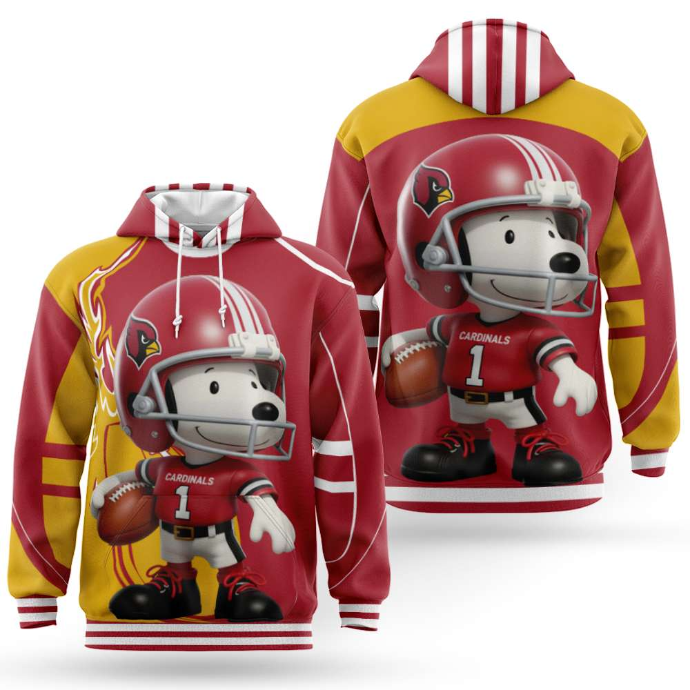 Buildercar - Arizona Cardinals Premium NFL x Snoopy Hoodie