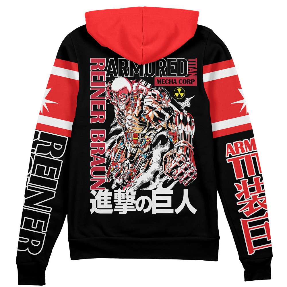 Buildercar - Armored Titan Attack on Titan Streetwear Zip Hoodie Jacket