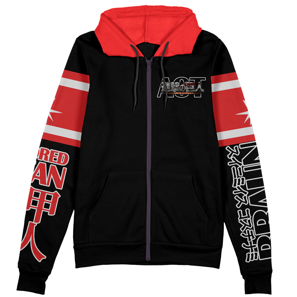 Buildercar - Armored Titan Attack on Titan Streetwear Zip Hoodie Jacket - Image 2