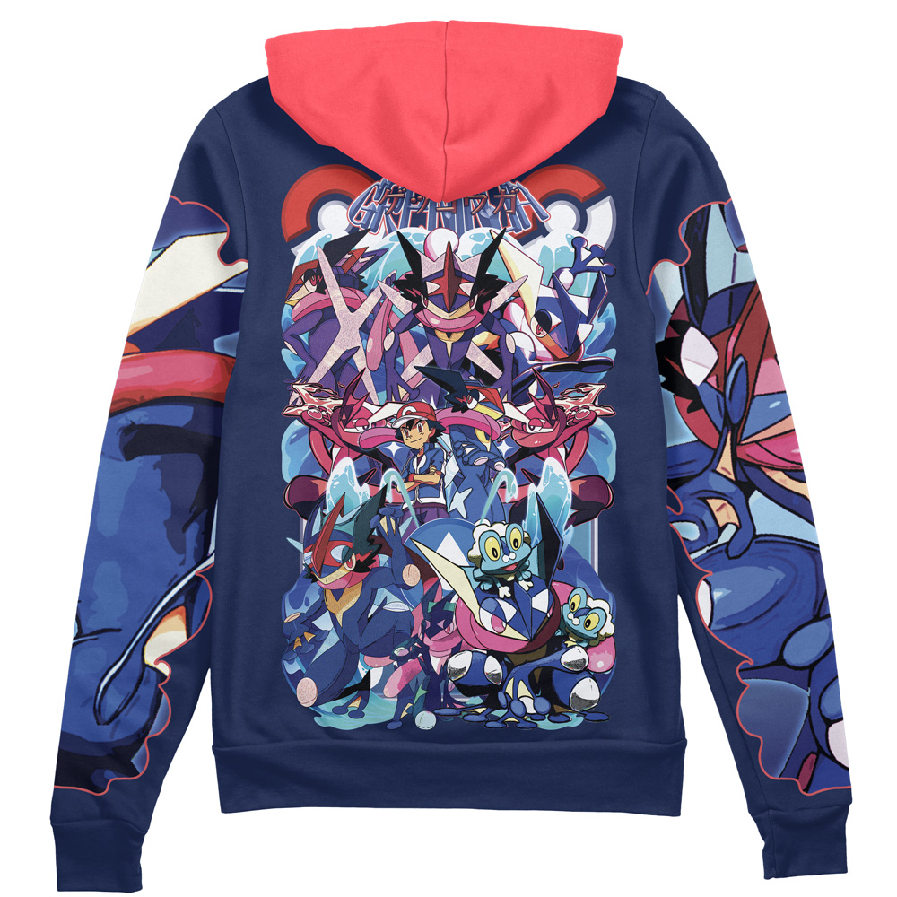 Buildercar - Ash-Greninja V2 Pokemon Streetwear Zip Hoodie Jacket