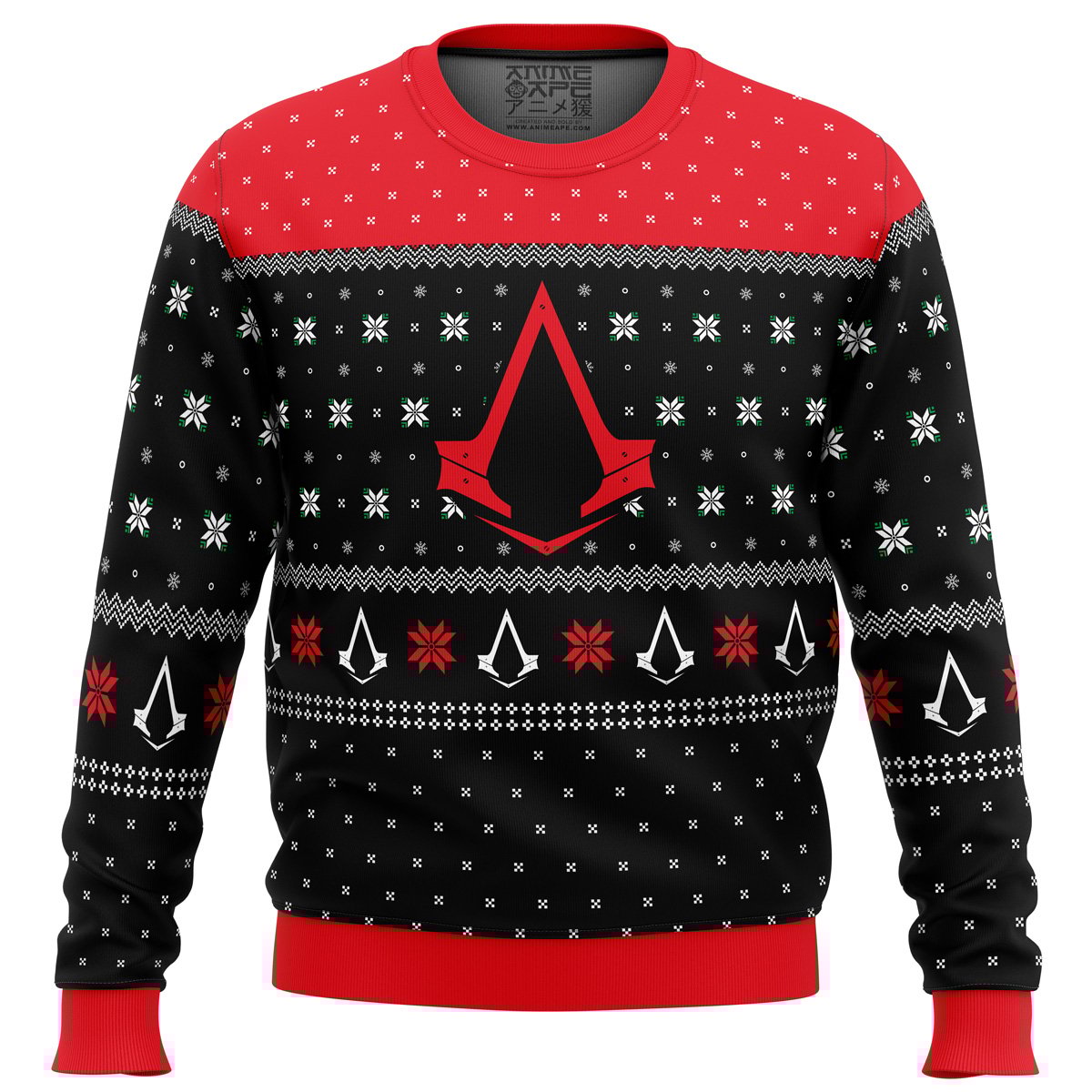 Buildercar - Assassins Creed Assassin Insignia Symbol Ugly Christmas Sweater