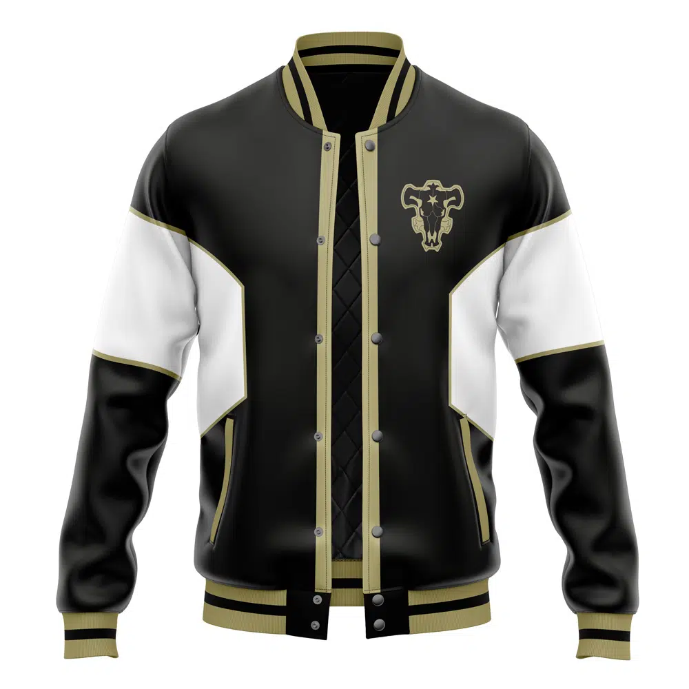 Buildercar - Asta Black Bulls Black Clover Varsity Jacket