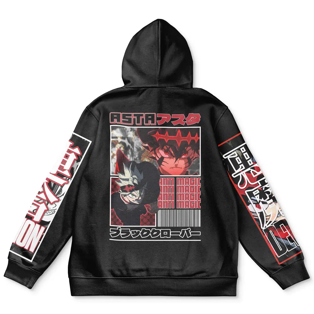 Buildercar - Asta Black Clover Streetwear Hoodie