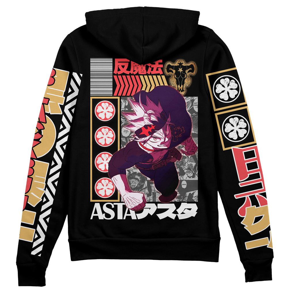 Buildercar - Asta V2 Black Clover Streetwear Zip Hoodie Jacket