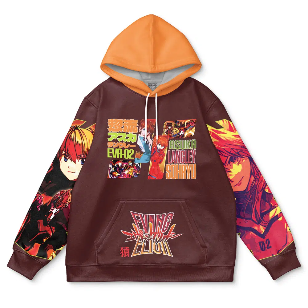 Buildercar - Asuka Langley Sohryu V2 Eva Streetwear Hoodie - Image 2