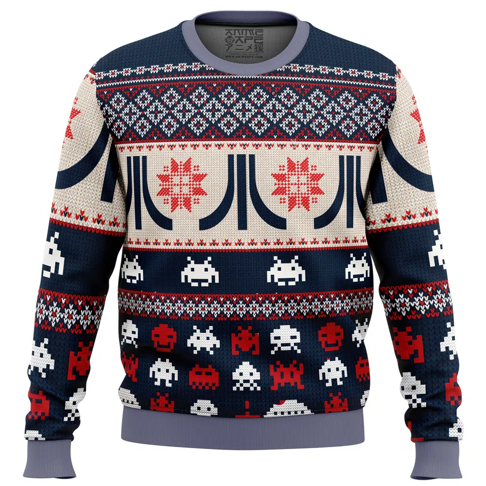 Buildercar - Atari Classic Ugly Christmas Sweater