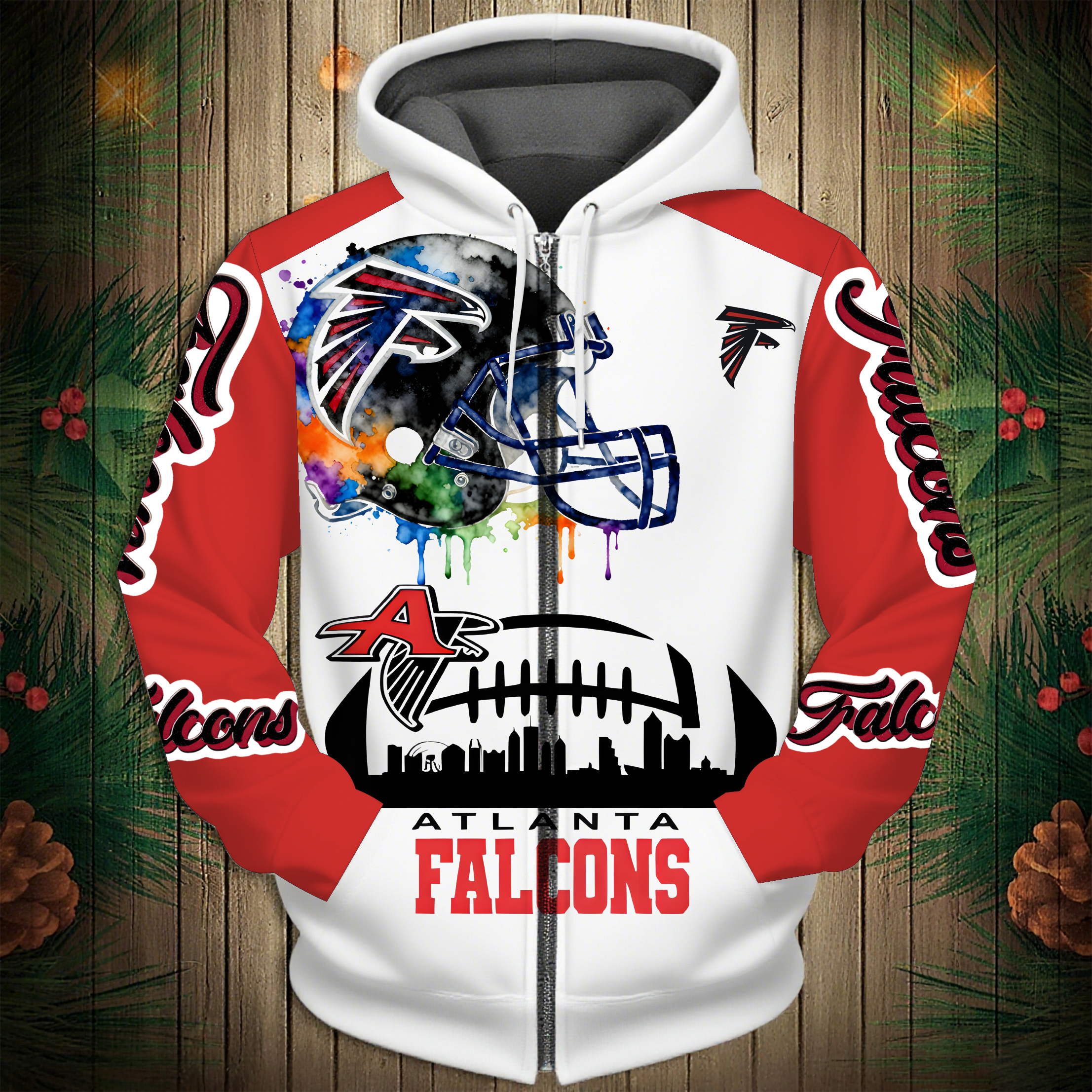Buildercar - Atlanta Falcons Hoodie Unisex NFL Pullover Hoodie for Football Fans hm10112532