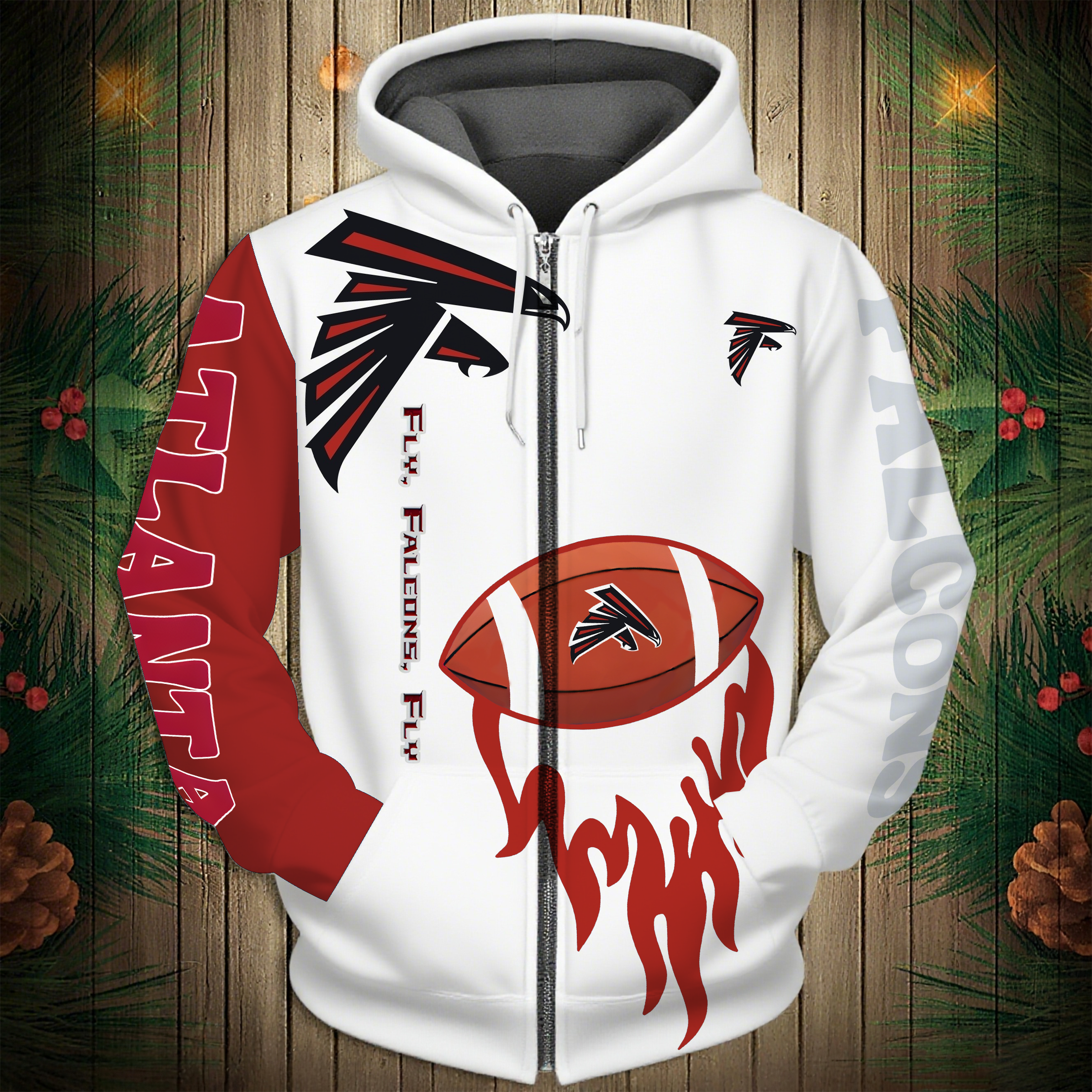 Buildercar - Atlanta Falcons Hoodie Unisex NFL Pullover Hoodie for Football Fans hm10112657