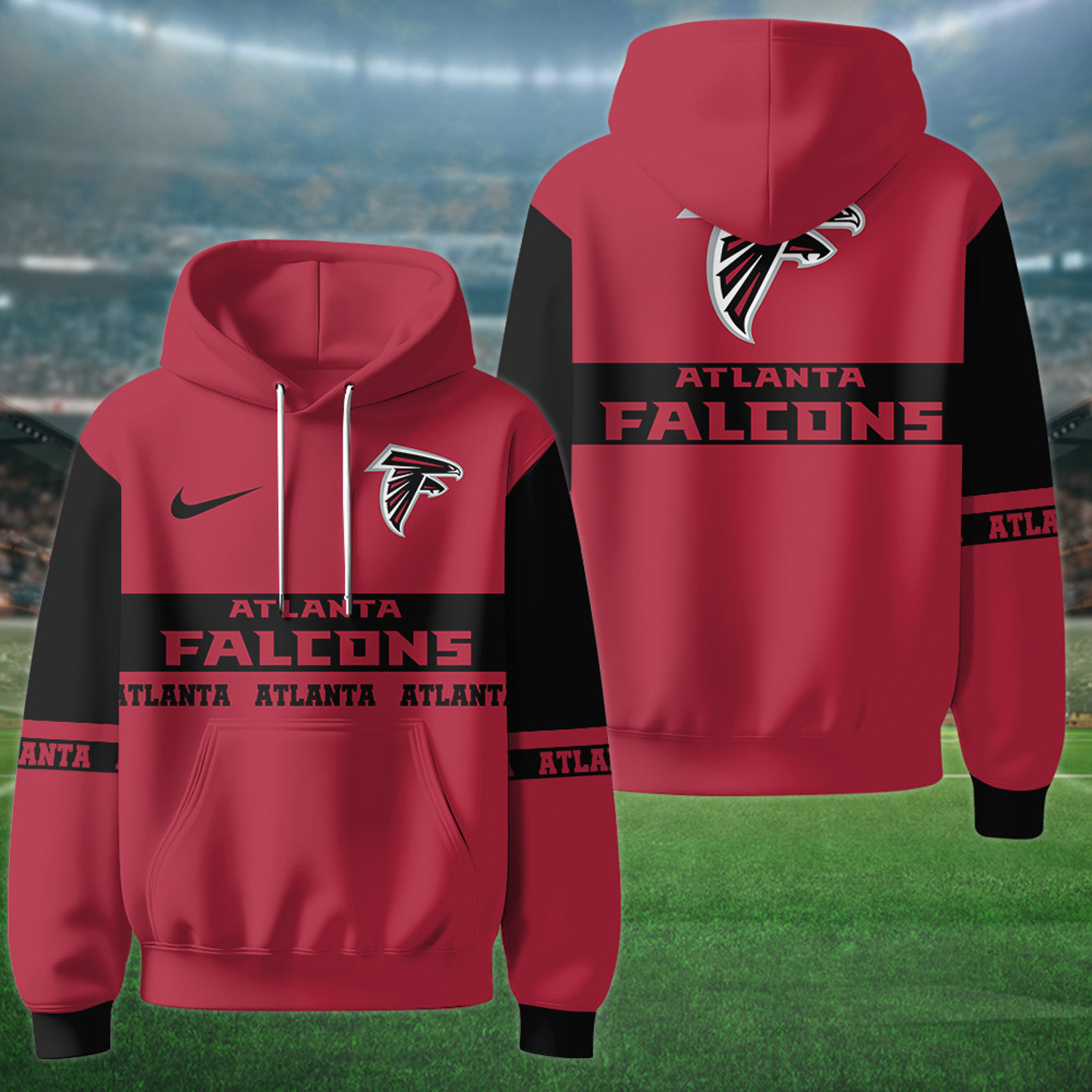 Buildercar - Atlanta Falcons x NFL Special Hoodie Newcastle United Style Personalized Gifts For Fan