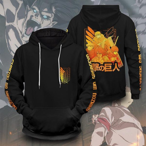 Buildercar - Attack On Titan Power Four Anime 2k570 Lover Gift ,attack On Titan Power Four All Over Print 3d Hoodie 754