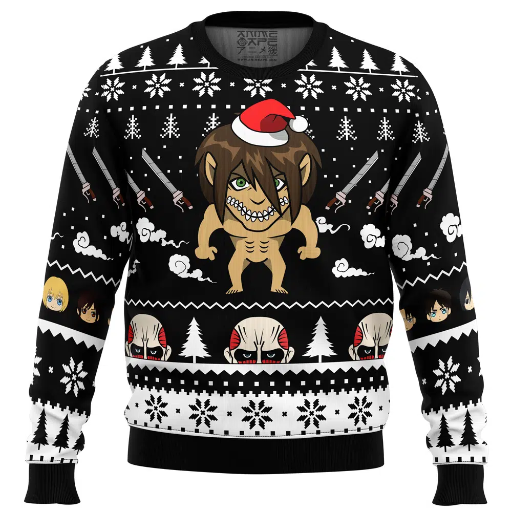 Buildercar - Attack Titan Attack On Titan Ugly Christmas Sweater
