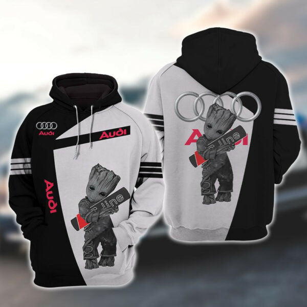 Buildercar - Audi S Line Car Baby Groot 3d All Over Print T Shirt Hoodie 1675