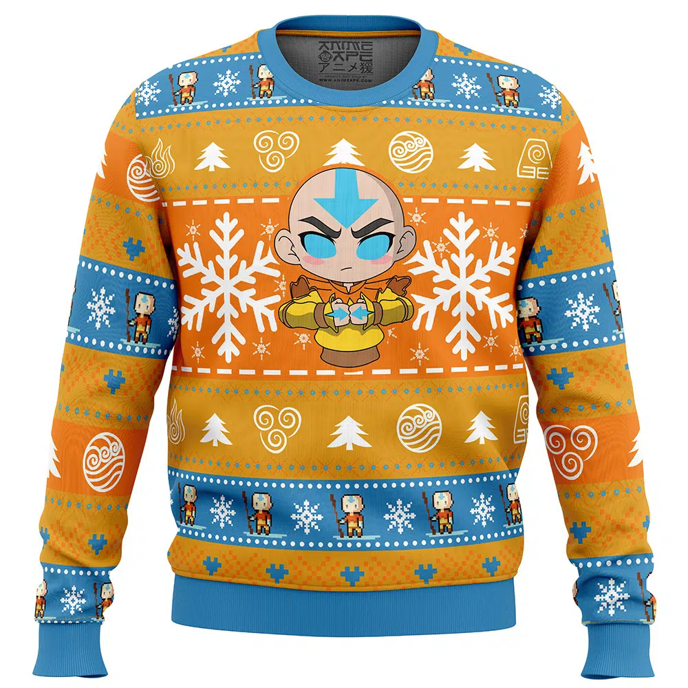 Buildercar - Avatar Aang Avatar The Last Airbender Ugly Christmas Sweater